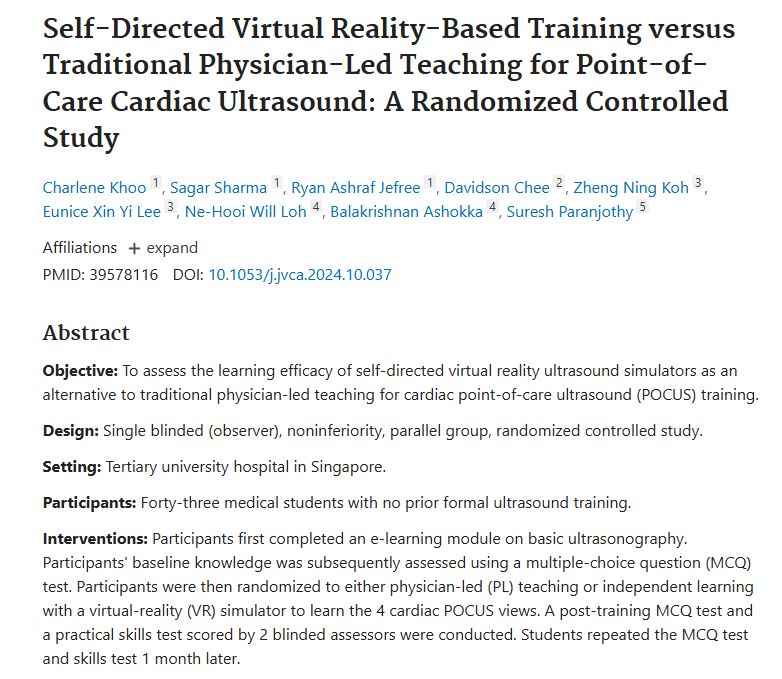 Randomized controlled study of VR ultrasound training